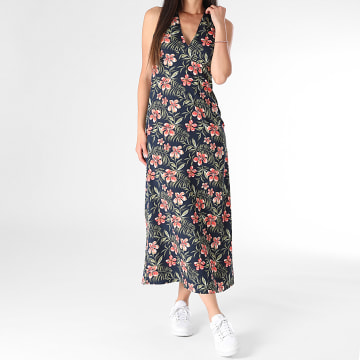 Only - Langes Kleid für Frauen Nova Life Elite Marineblau Rosa Grün Floral