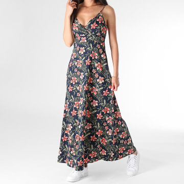 Only - Nova Life Elite Vrouwen Maxi Dress Navy Pink Green Floral
