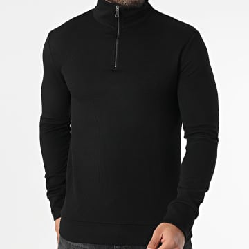 Uniplay - Sweat Col Zippé Noir