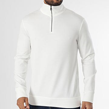 Uniplay - Sweat Col Zippé Blanc