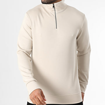 Uniplay - Sweat Col Zippé Beige
