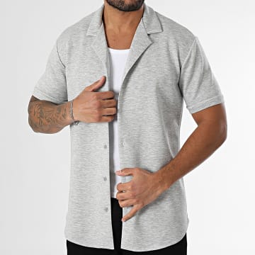 Uniplay - Chemise Manches Courtes Gris Chiné