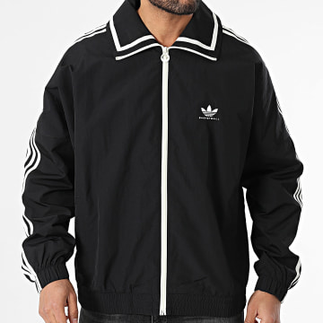 Adidas Originals - Veste Zippée A Bandes Shell JD5197 Noir