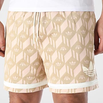 Adidas Originals - Short Jogging A Bandes Jacquared JP0650 Rose Beige