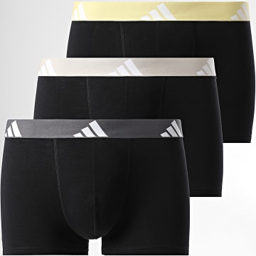 Adidas Sportswear - Lot De 3 Boxers JK3949 Noir Beige Jaune Gris Anthracite