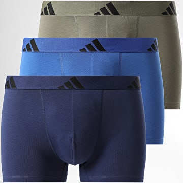Adidas Sportswear - Lot De 3 Boxers JK3946 Bleu Marine Bleu Roi Vert Kaki