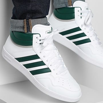 Adidas Sportkleding - Hoops 4.0 Mid Sneakers JQ9998 Footwear White Core Green Grey Two