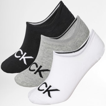 Calvin Klein - Lote de 3 pares de calcetines 501218723 Blanco Negro Gris brezo