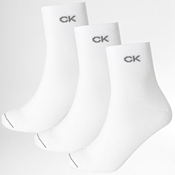 Calvin Klein - Lote de 3 pares de calcetines 701218719 Blanco