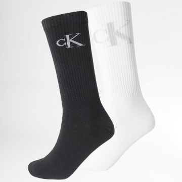 Calvin Klein - Lote de 2 pares de calcetines 701231387 Blanco Negro