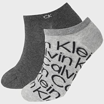 Calvin Klein - 2 Pares De Calcetines 701218714 Gris Carbón Gris Carbón
