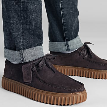 Clarks - Scarpe Torhill Lo in pelle scamosciata marrone scuro