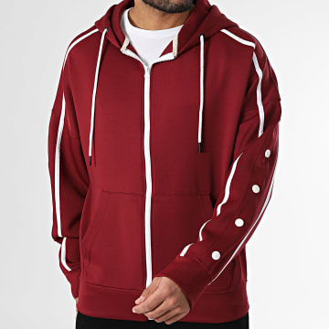 Classic Series - Sweat Zippé Capuche Bordeaux