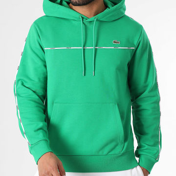 Lacoste - Sweat Capuche Logo Brodé Crocodile Vert