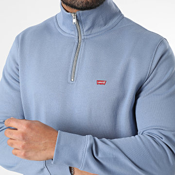 Levi's - Sweat Col Zippé A8606 Bleu Clair