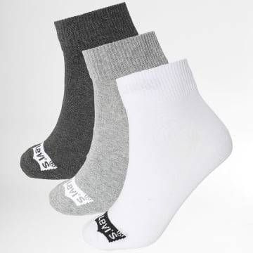 Levi's - Set di 3 paia di calzini 701224673 Bianco Grigio carbone Grigio carbone
