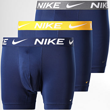 Nike - Dri-Fit Essential Micro KE1157 Navy Yellow Grey Boxer set di 3