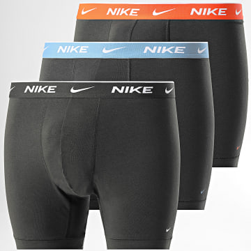 Nike - Lot De 3 Boxers KE1007 Gris Anthracite Bleu Clair Orange
