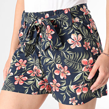 Only - Short Femme 15342665 Bleu Marine Floral