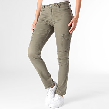 Only - Vaqueros Cargo Brandy Khaki Green de mujer