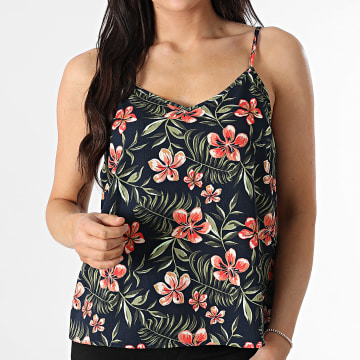 Only - Camiseta de tirantes para mujer Nova Life Elite Navy Pink Green Floral