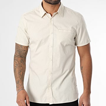 Teddy Smith - Gesneden overhemd met korte mouwen 10711556D Beige