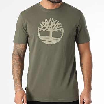 Timberland - Tee Shirt Tree Logo A2C2R Vert Kaki Foncé