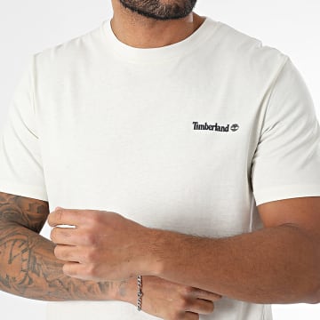 Timberland - Tee Shirt Small Linear Logo Print A5QQT Beige Clair