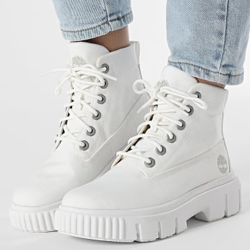 Timberland - Stivali Donna Greyfield Mid Lace Boot A2JFQ White De Blanc