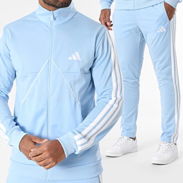 Adidas Sportswear - Ensemble De Survetement A Bandes Trefoil Tiro JI8862 Bleu Clair