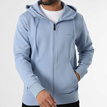 BOSS - Sweat Zippé Capuche Saggy 50506161 Bleu Clair