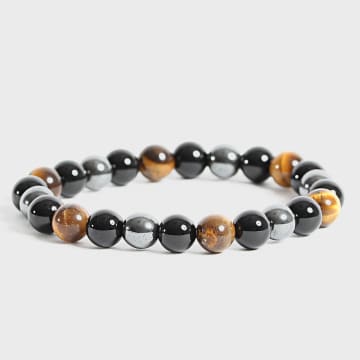California Jewels - Pulsera Camel Plata Negra
