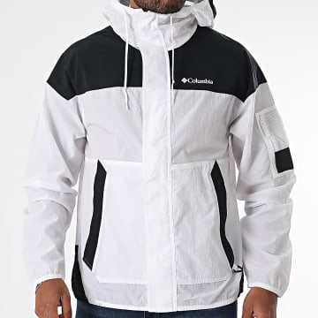 Columbia - Challenger Cortavientos Cremallera con Capucha 2071553 Blanco Negro