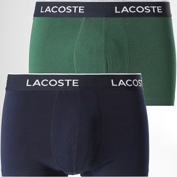 Lacoste - Lot De 2 Boxers Classic Vert Foncé Bleu Marine