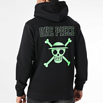 One Piece - Sudadera con capucha Hybrid Color Negro Verde fluorescente