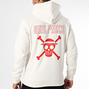 One Piece - Sudadera con capucha Hybrid Color Beige Rojo