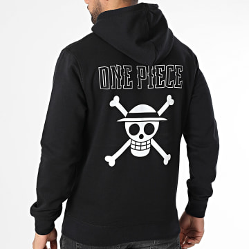 One Piece - Hybrid Color Hoody Negro Blanco