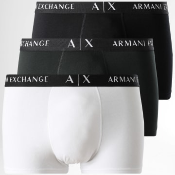 Armani Exchange - Set van 3 boxers XM000871-AF13682 Zwart Groen Fles Wit