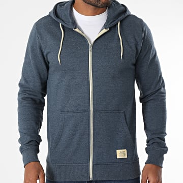 Blend - Felpa con cappuccio e zip 701628 Navy Heather Blue