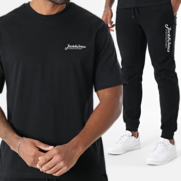 Jack And Jones - Conjunto de camiseta negra y pantalón de chándal Beau