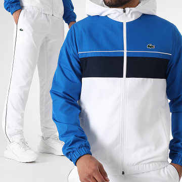 Lacoste - Ensemble De Survetement Regular Fit Logo Crocodile Bleu Roi Noir Blanc