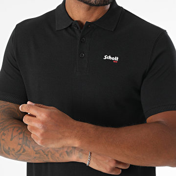 Schott NYC - Polo Manga Corta Casual Negro