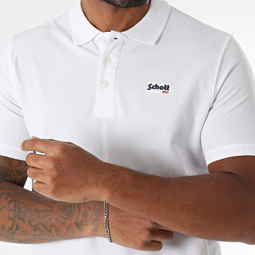 Schott NYC - Polo Manga Corta Casual Blanco