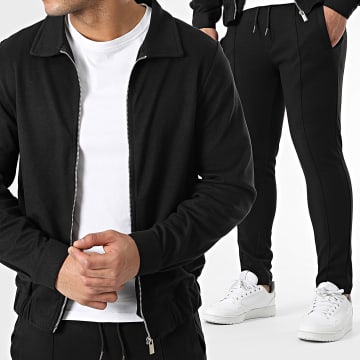 Zelys Paris - Ensemble Veste Zippée Et Pantalon Noir