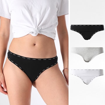 Guess - Lot De 3 Strings Femme O5RG13-K6YW1 Noir Gris Chiné Blanc