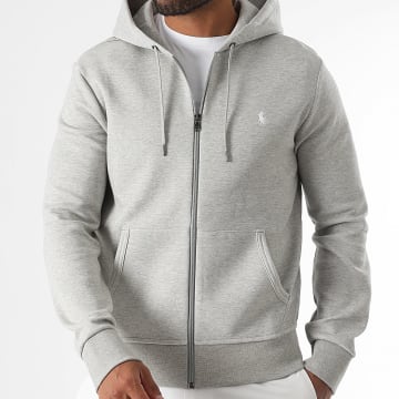Polo Ralph Lauren - Sweat Zippé Capuche Original Player Gris Chiné