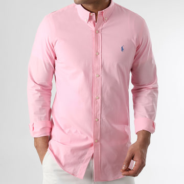 Polo Ralph Lauren - Chemise Manches Longues Slim Original Player Rose
