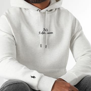 Polo Ralph Lauren - Sweat Capuche Logo Embroidery Ecru Chiné