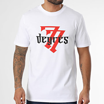 77 DEGRÉS - Camiseta blanca oversize con logotipo