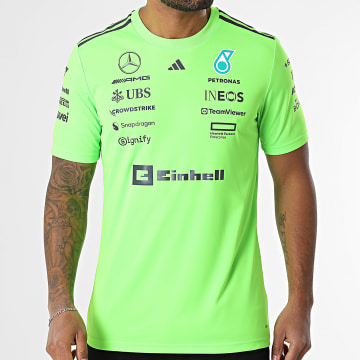 Adidas Sportswear - Tee Shirt A Bandes Mercedes AMG JZ7402 Vert Fluo